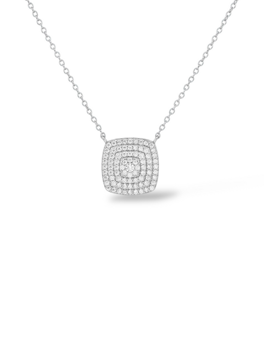 COLLANA SQUADRATA CON PAVÈ