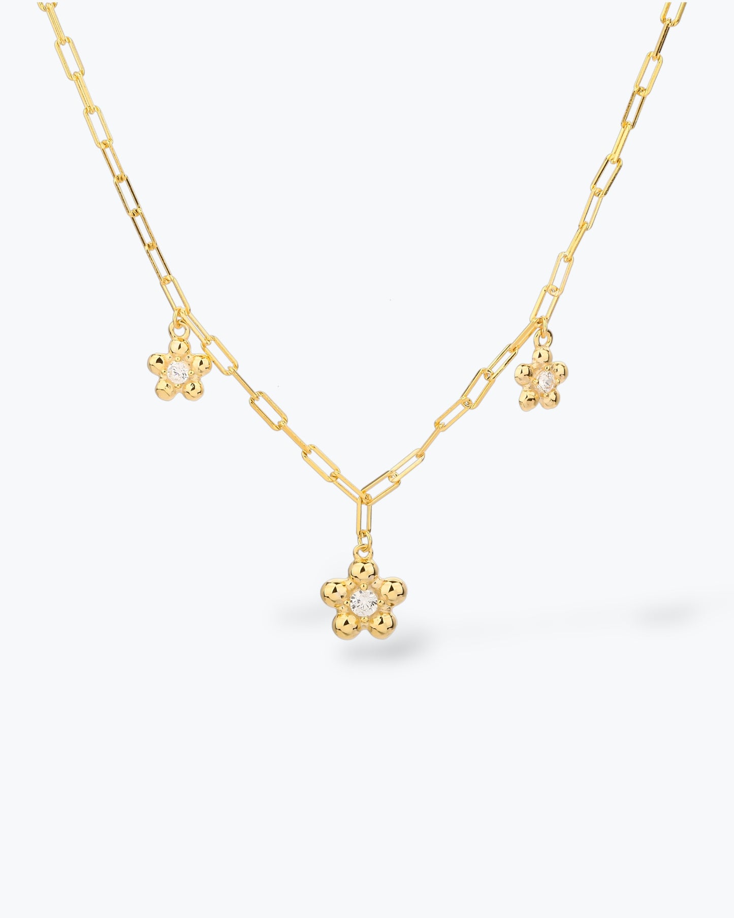 COLLANA CATENA CON FIORI