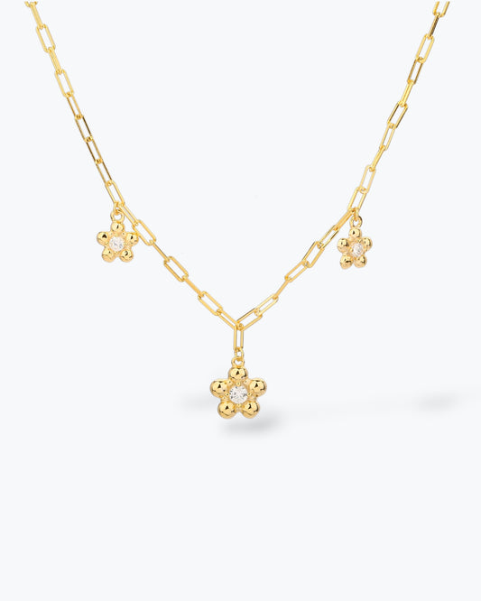 COLLANA CATENA CON FIORI