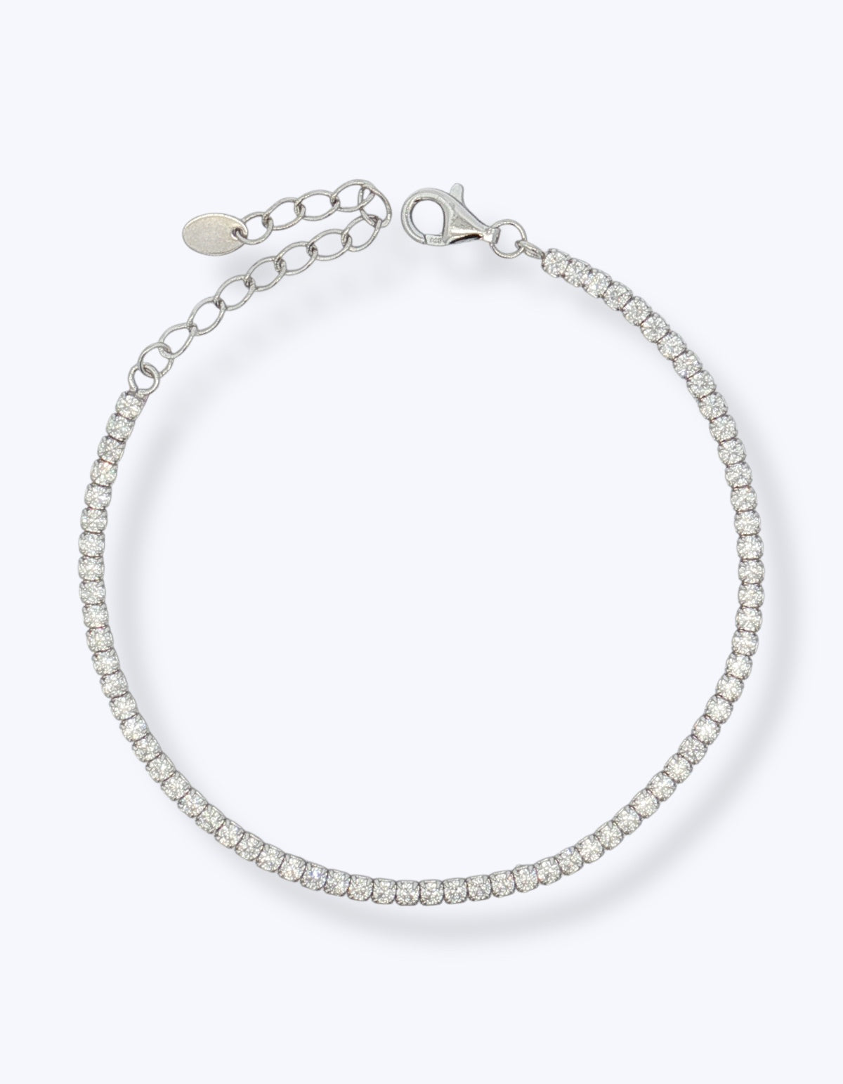 BRACCIALE TENNIS IN ARGENTO CON ZIRCONI 2MM