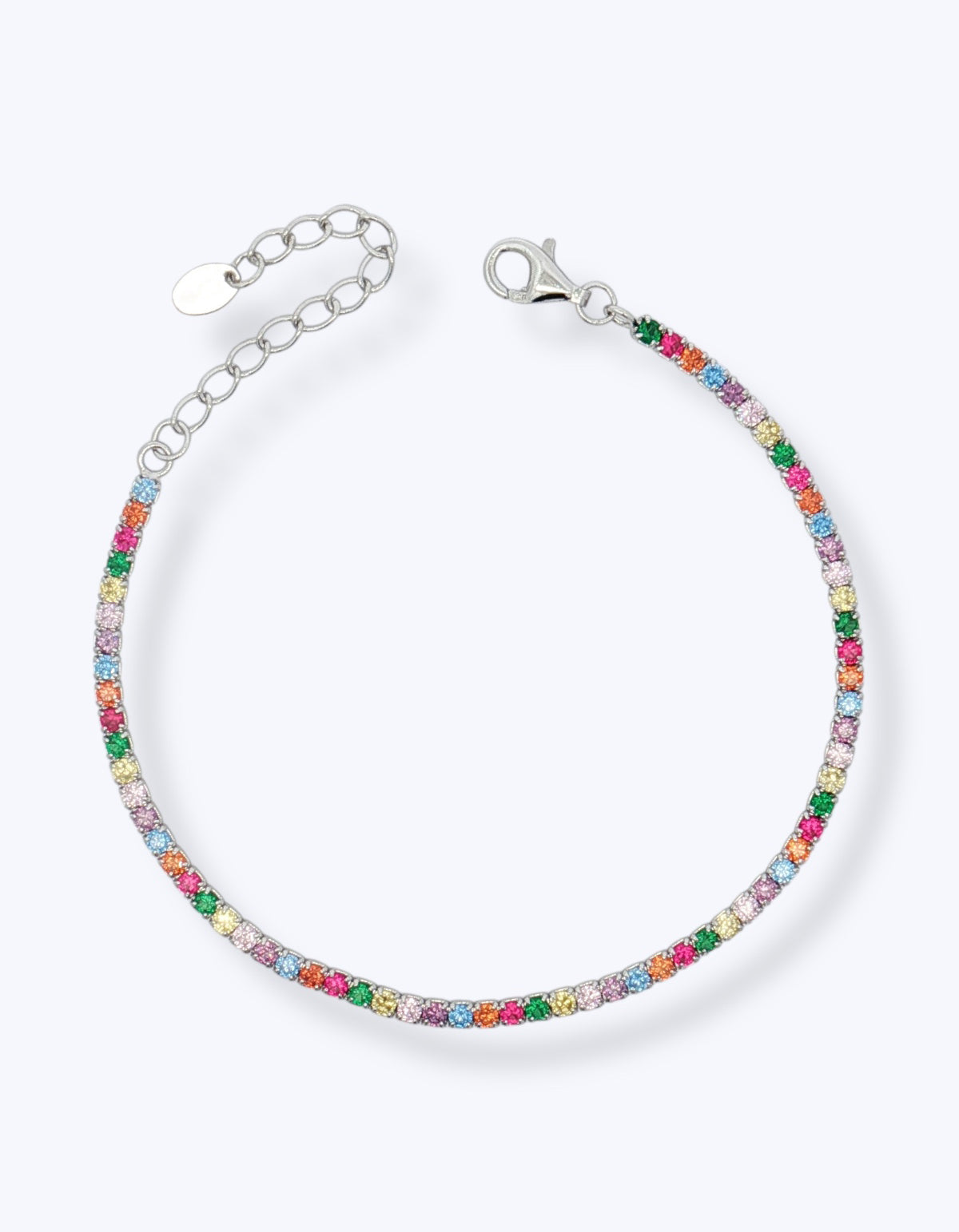 BRACCIALE TENNIS IN ARGENTO CON ZIRCONI 2MM