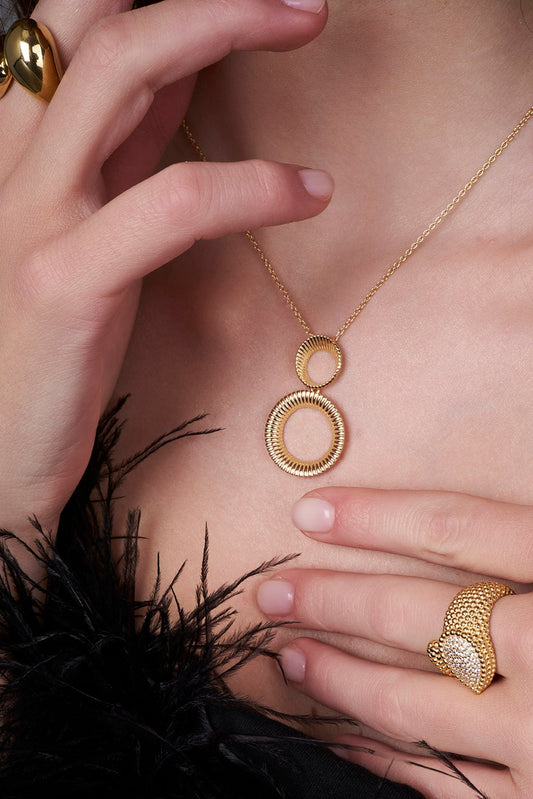 COLLANA DOPPIO CERCHIO