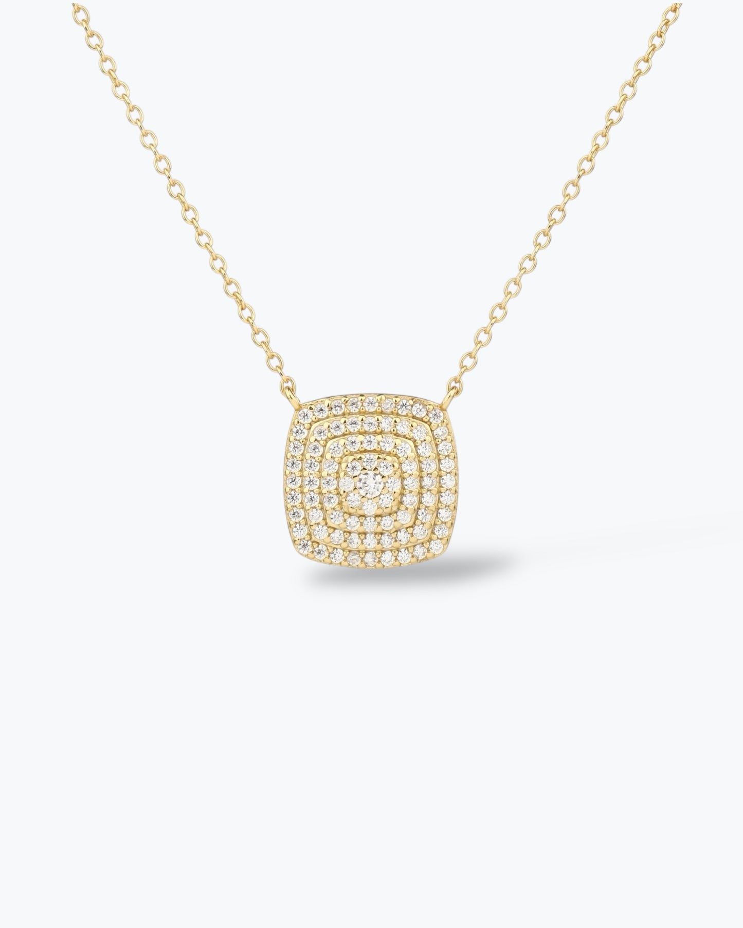 COLLANA SQUADRATA CON PAVÈ