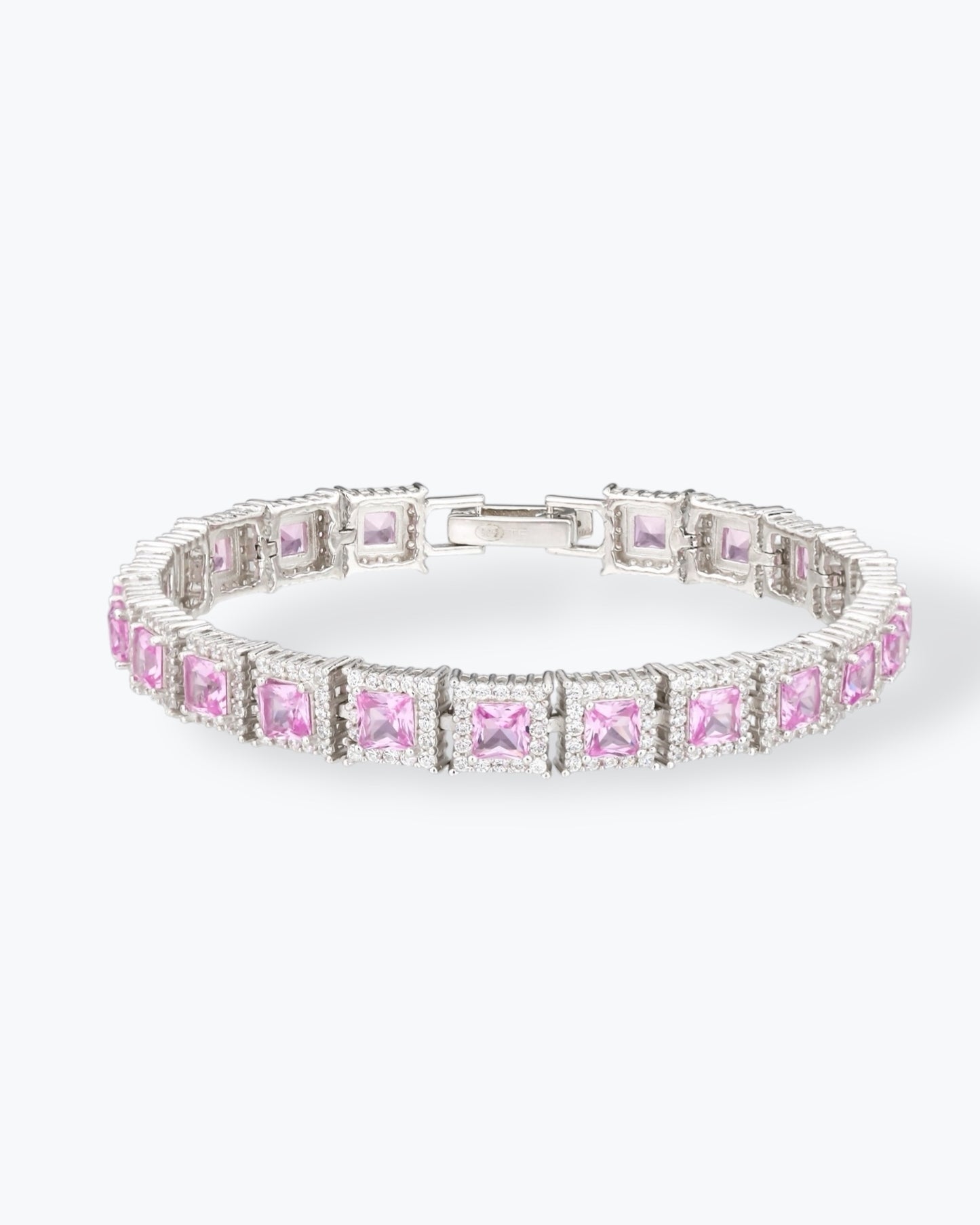 BRACCIALE TAGLIO QUADRATO CON CORINDONE SINTETICO