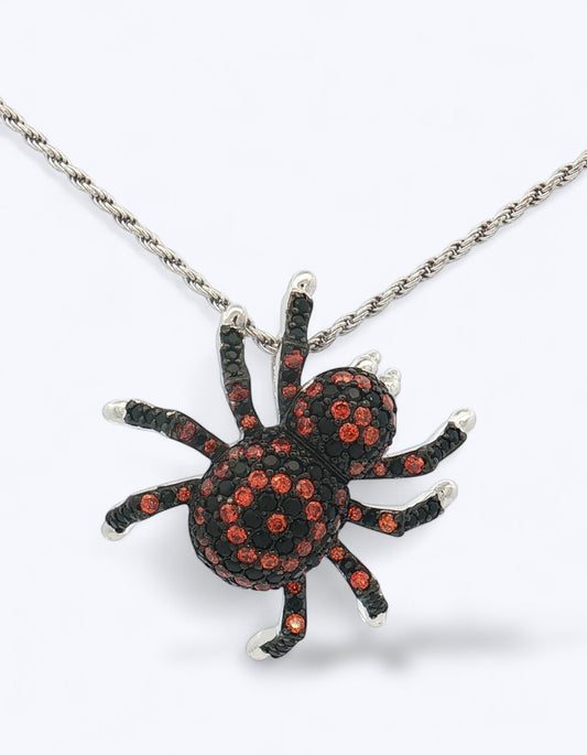 PENDENTE RAGNO CON PAVE' DI ZIRCONI