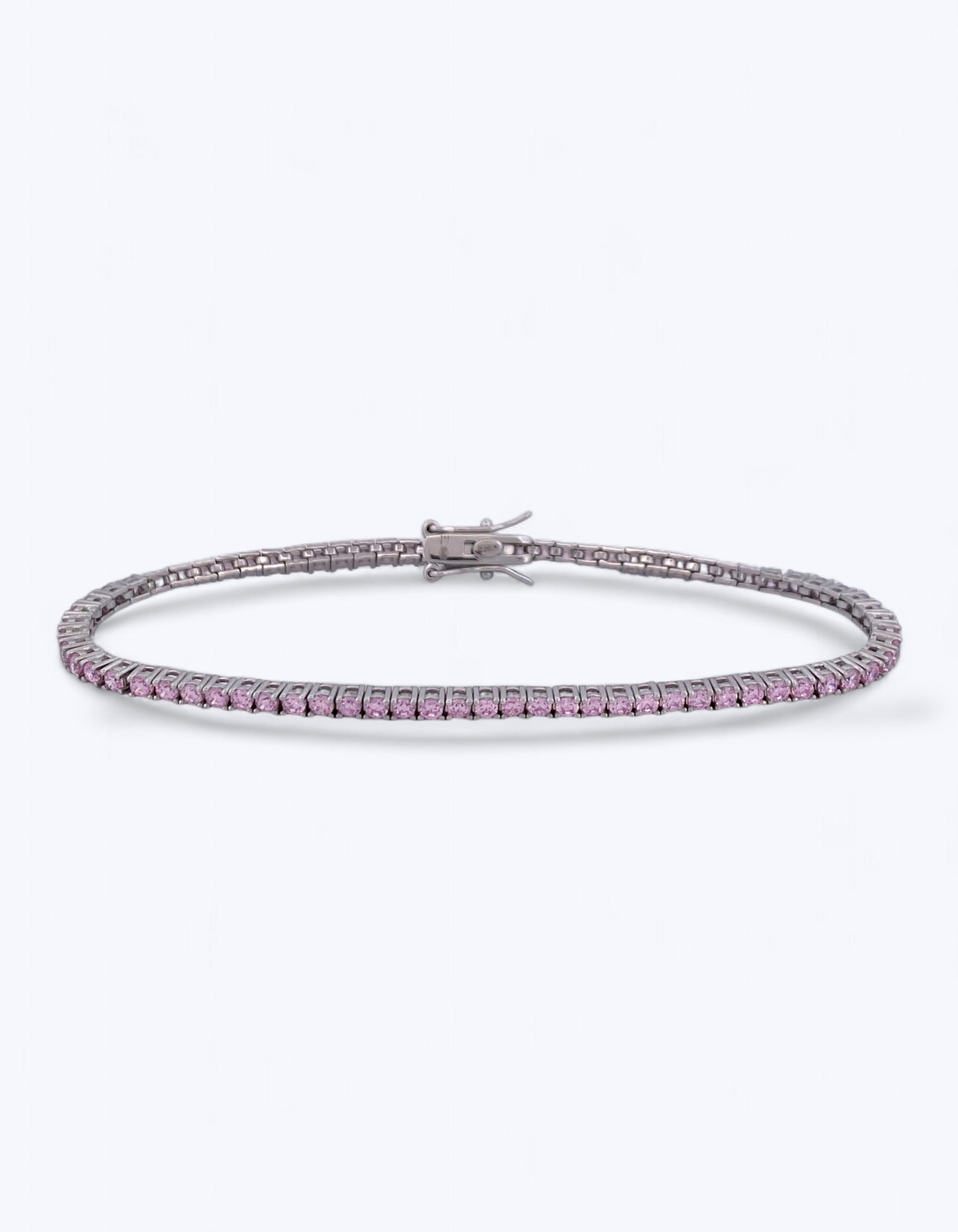 TENNIS IN ARGENTO 925 E ZIRCONI ROSA