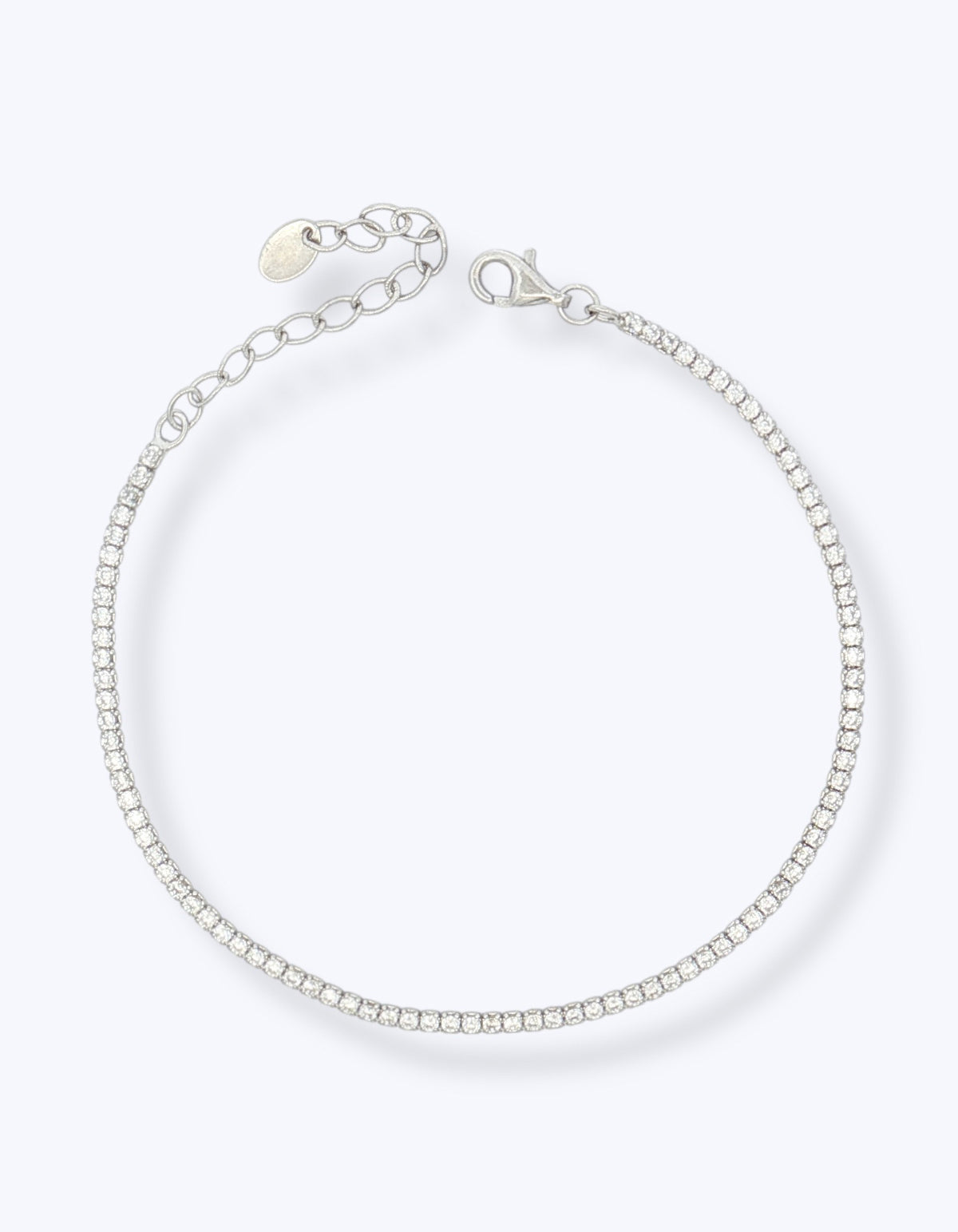 BRACCIALE TENNIS IN ARGENTO CON ZIRCONI 1,5MM
