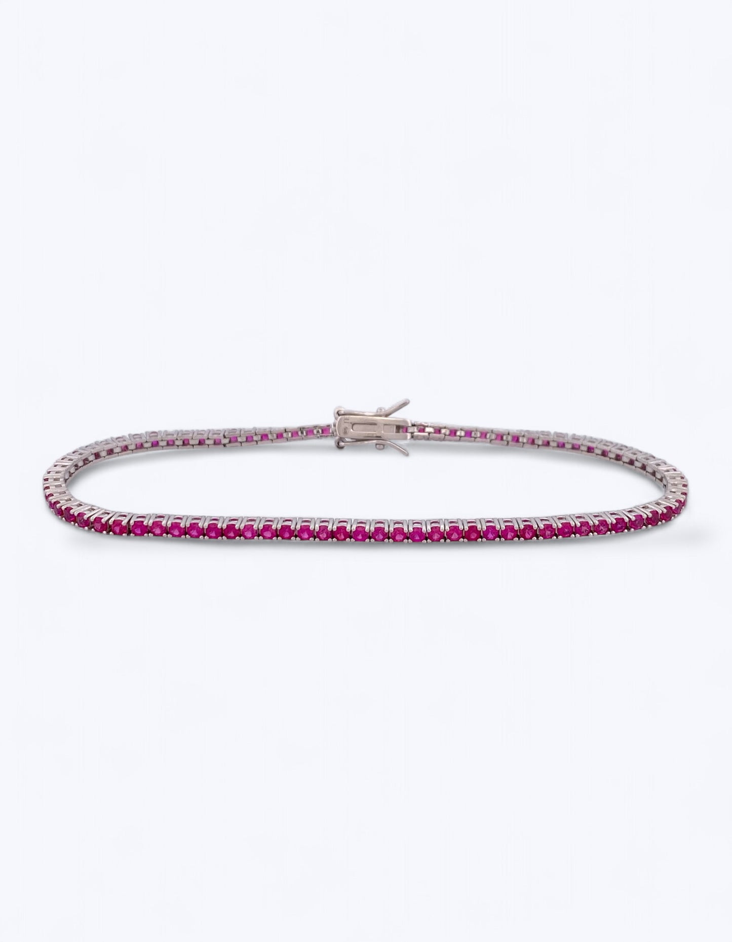 TENNIS IN ARGENTO 925 E ZIRCONI RUBINO