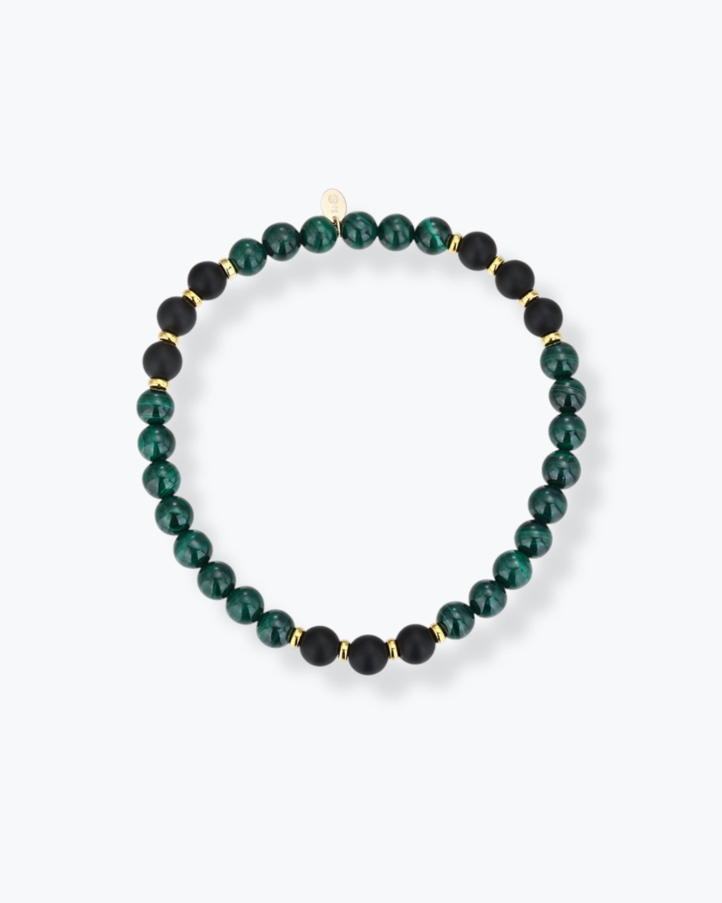 BRACCIALE ELASTICO MALACHITE/ ONICE