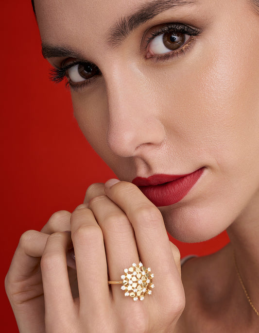 ANELLO ORO FIOCCO DI NEVE