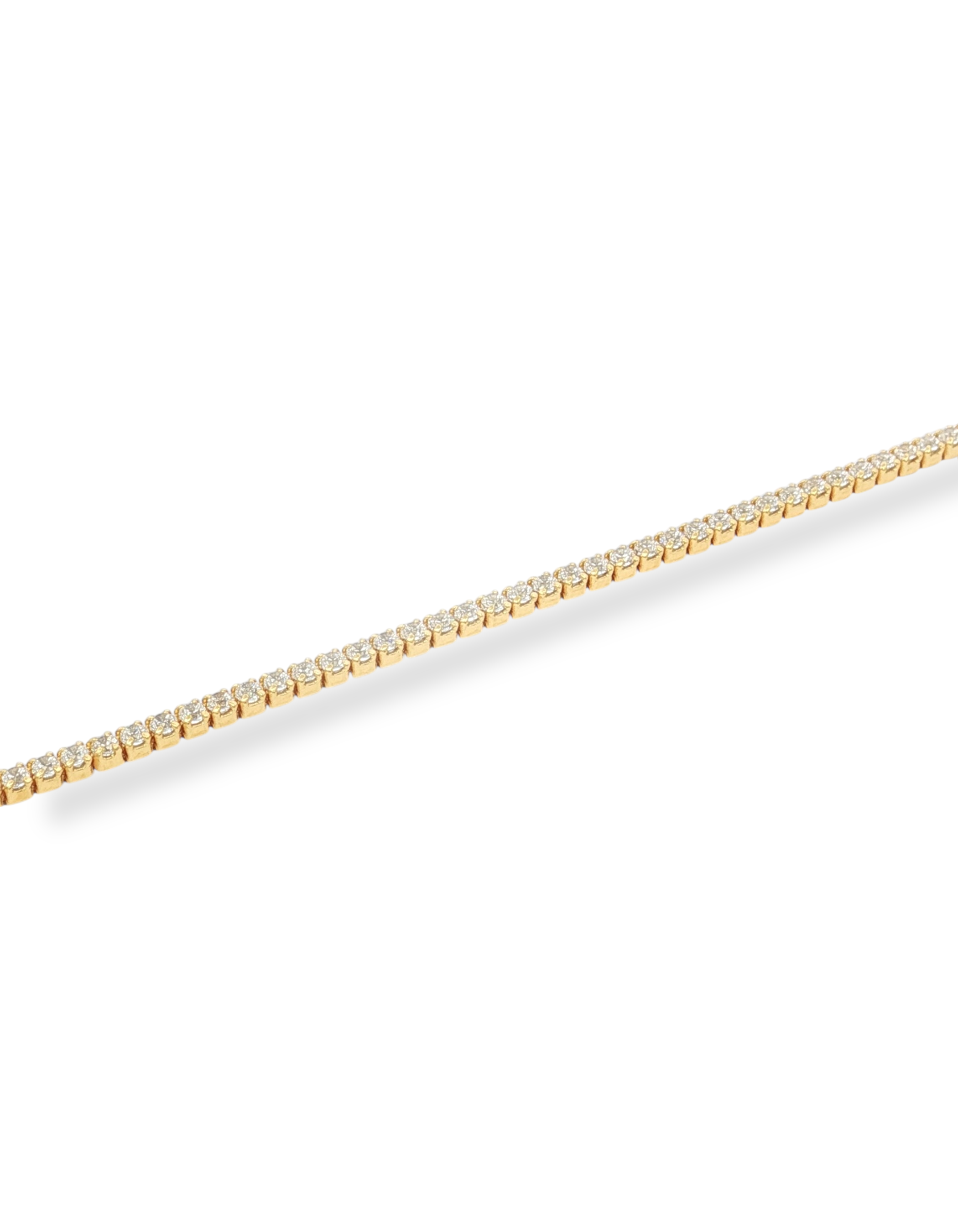 BRACCIALE TENNIS IN ARGENTO PLACCATO ORO 1,5MM