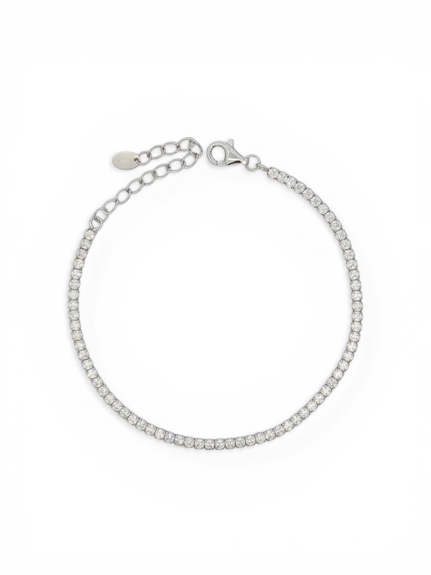 BRACCIALE TENNIS IN ARGENTO CON ZIRCONI 2MM