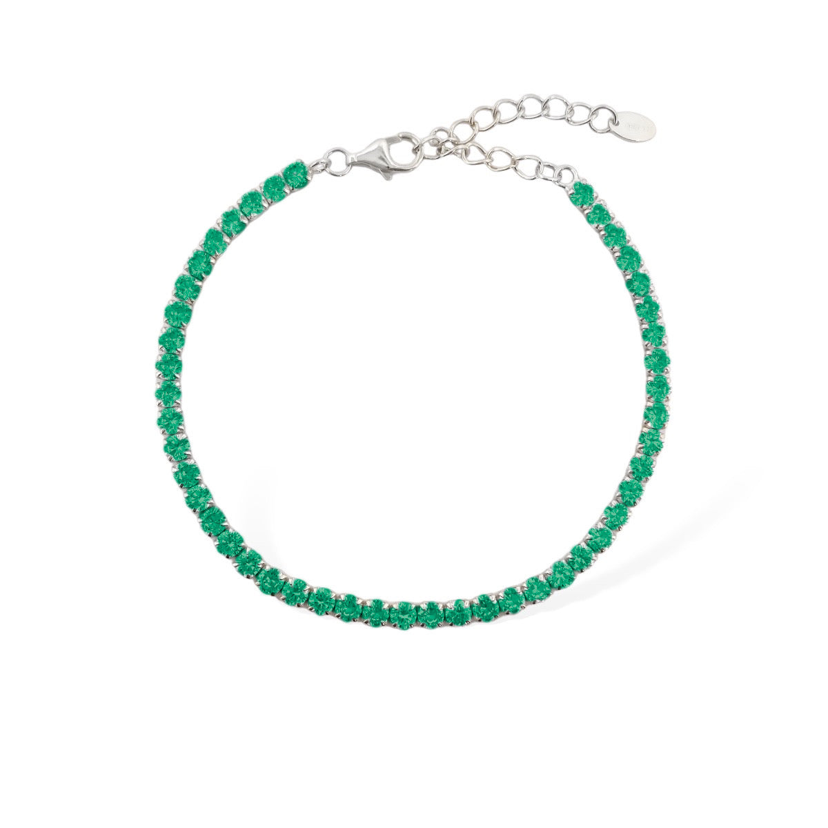 BRACCIALE TENNIS VERDE CON ESTENSIONE