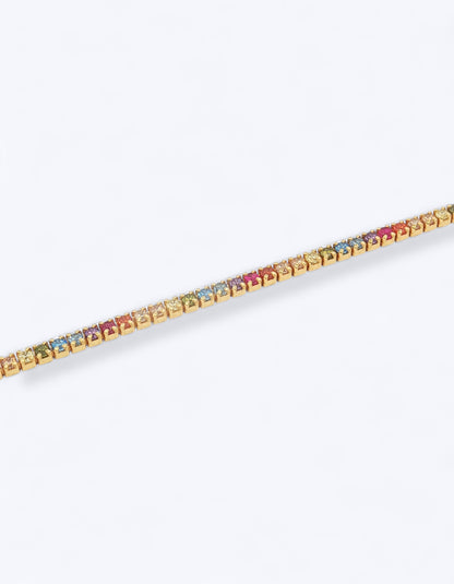BRACCIALE TENNIS IN ARGENTO PLACCATO ORO 1,5MM