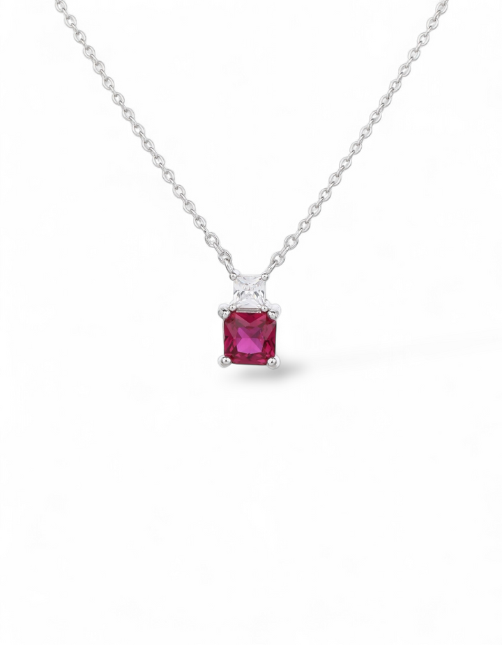 COLLANA CON QUADRATO CENTRALE COLORATO