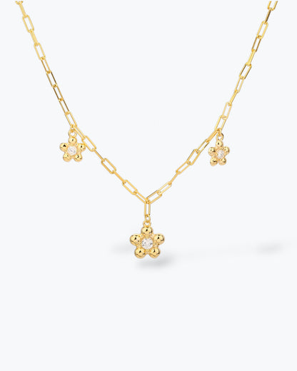 COLLANA CATENA CON FIORI