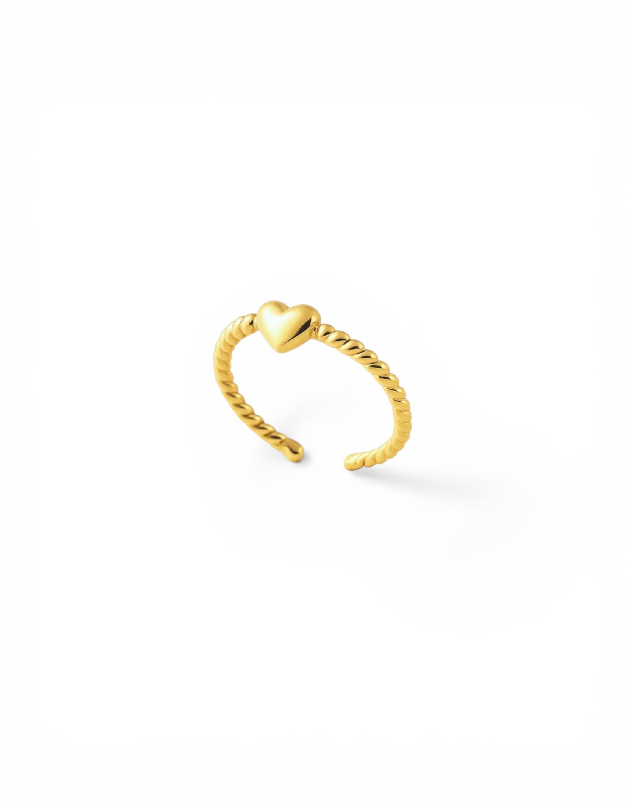 ANELLO MINIMAL CON CUORE LUCIDO