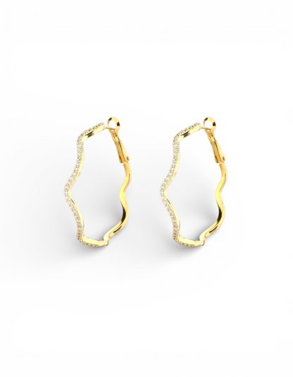 ORECCHINI TONDI ONDULATI ARGENTO 925