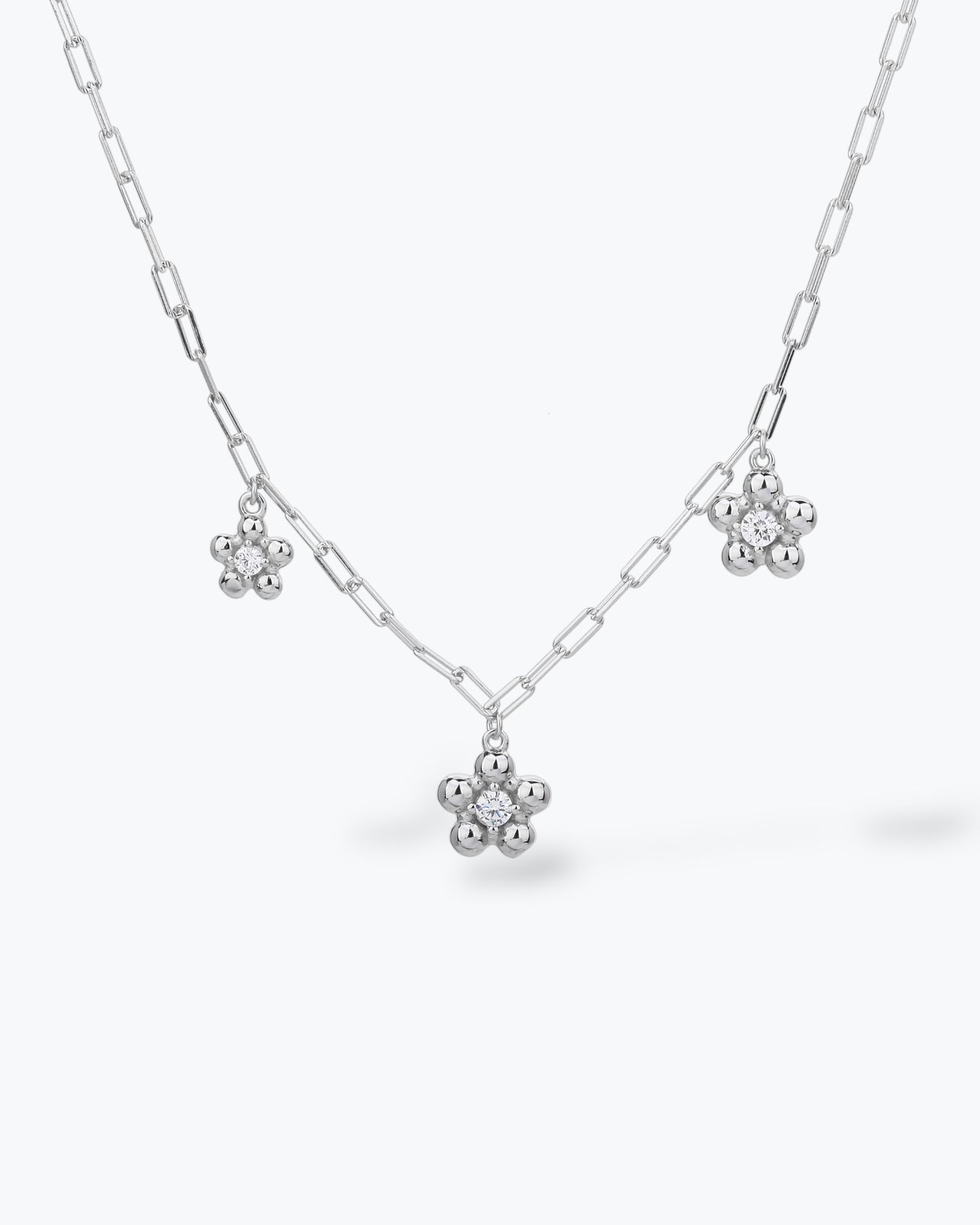 COLLANA CATENA CON FIORI