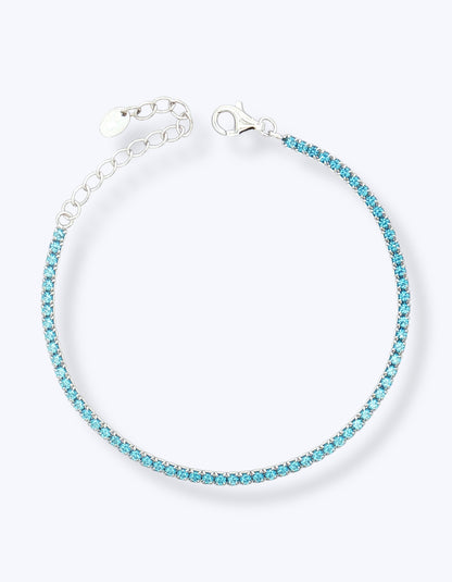 BRACCIALE TENNIS IN ARGENTO CON ZIRCONI 2MM