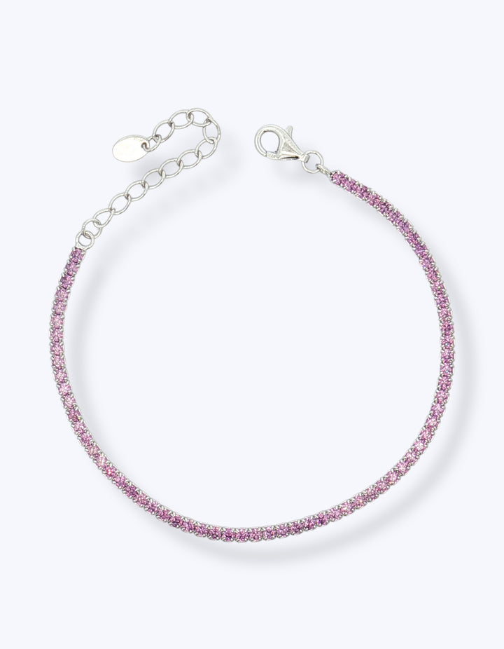 BRACCIALE TENNIS IN ARGENTO CON ZIRCONI 2MM