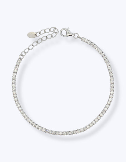 BRACCIALE TENNIS IN ARGENTO CON ZIRCONI 2MM