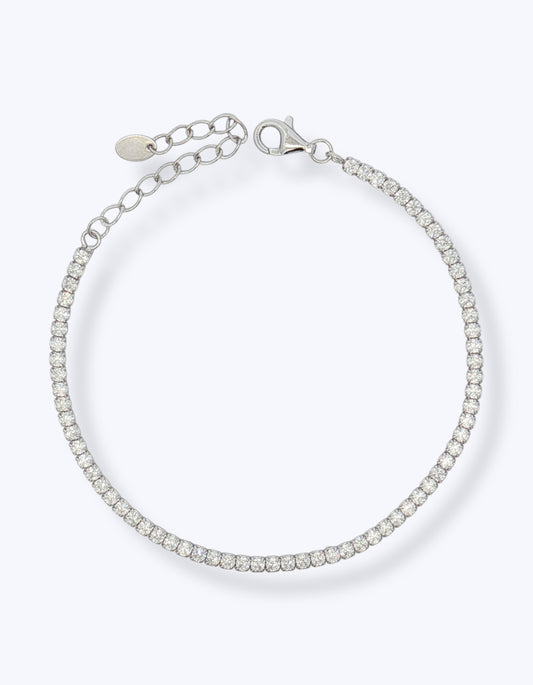 BRACCIALE TENNIS IN ARGENTO CON ZIRCONI 2MM