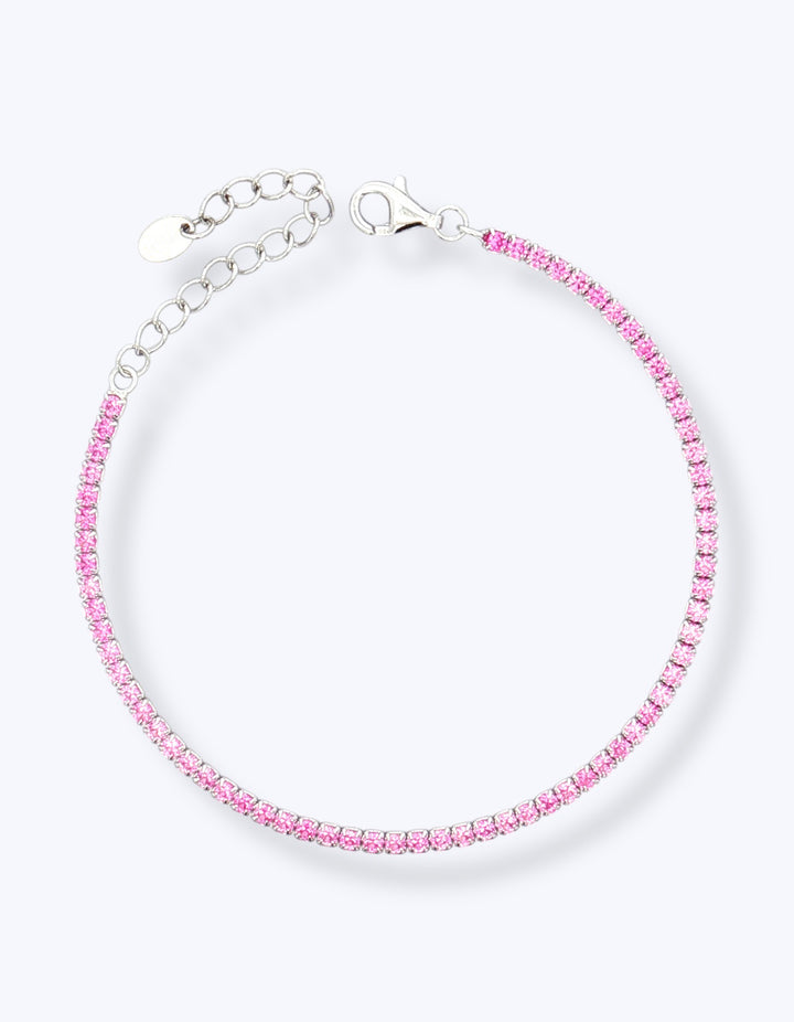 BRACCIALE TENNIS IN ARGENTO CON ZIRCONI 2mm