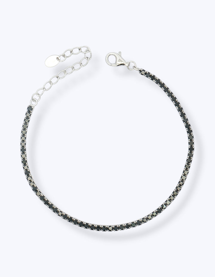 BRACCIALE TENNIS IN ARGENTO CON ZIRCONI 2mm