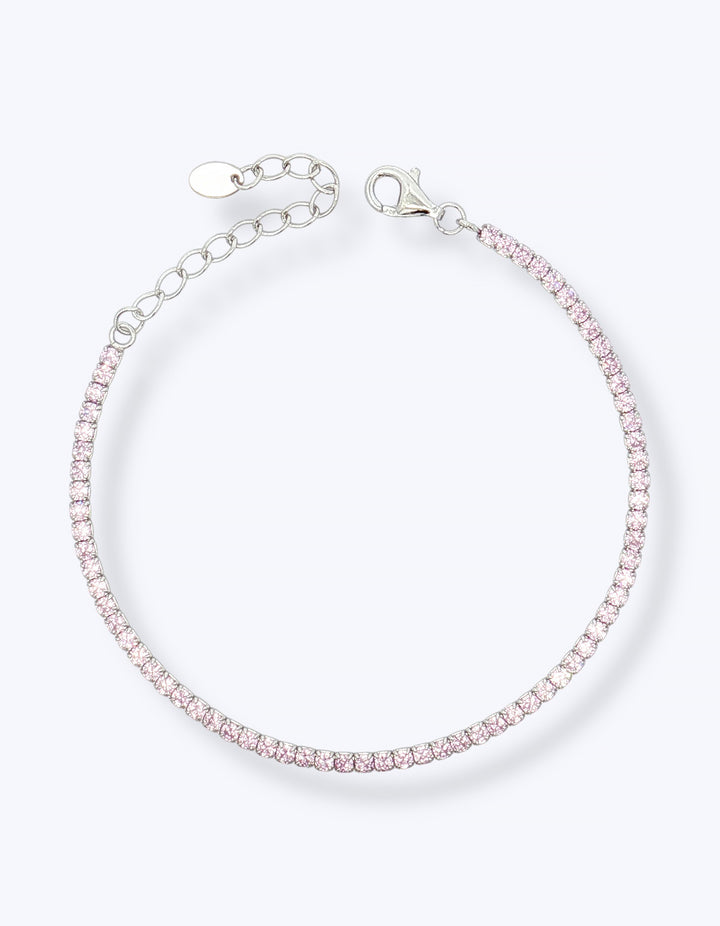 BRACCIALE TENNIS IN ARGENTO CON ZIRCONI 2mm