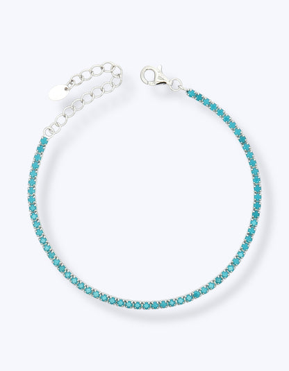 BRACCIALE TENNIS IN ARGENTO CON ZIRCONI 2MM