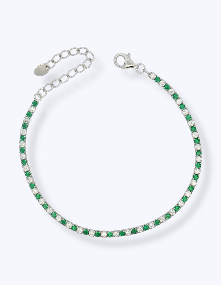 BRACCIALE TENNIS IN ARGENTO CON ZIRCONI 2mm
