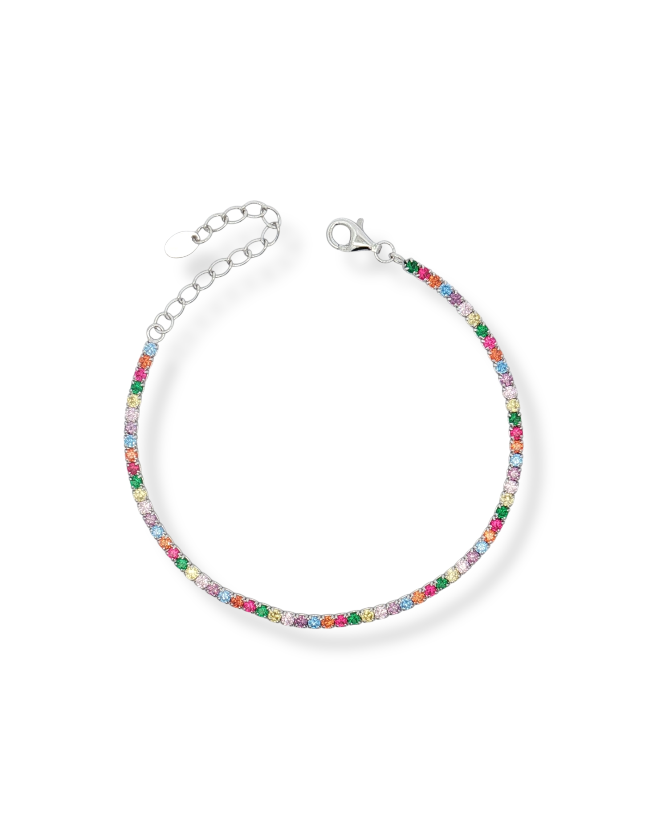 BRACCIALE TENNIS IN ARGENTO CON ZIRCONI 2MM