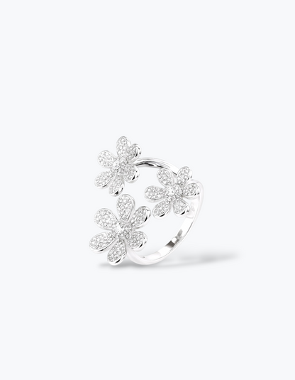 ANELLO MARGHERITE CON ZIRCONI