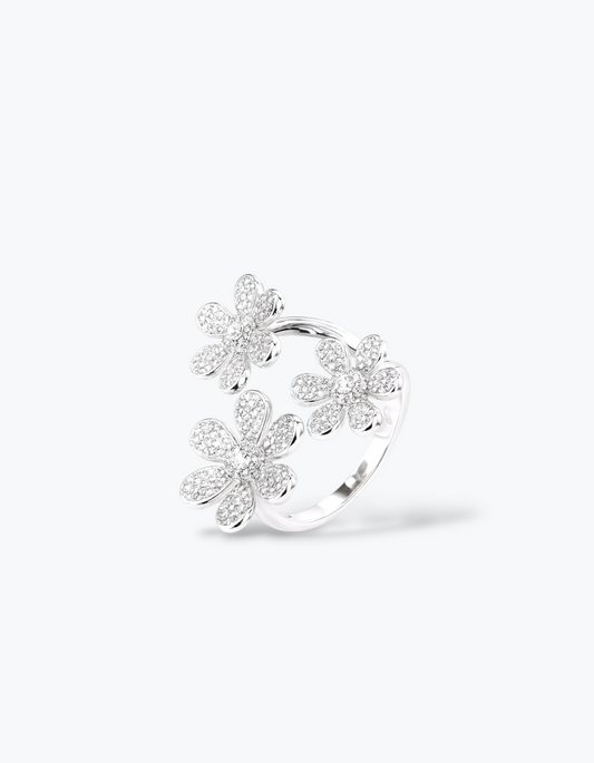 ANELLO MARGHERITE CON ZIRCONI