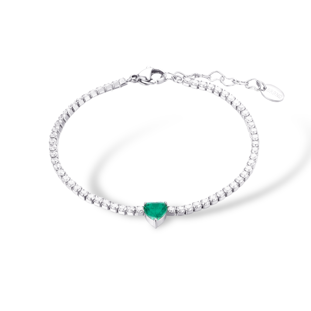 BRACCIALE TENNIS CON CUORE CENTRALE