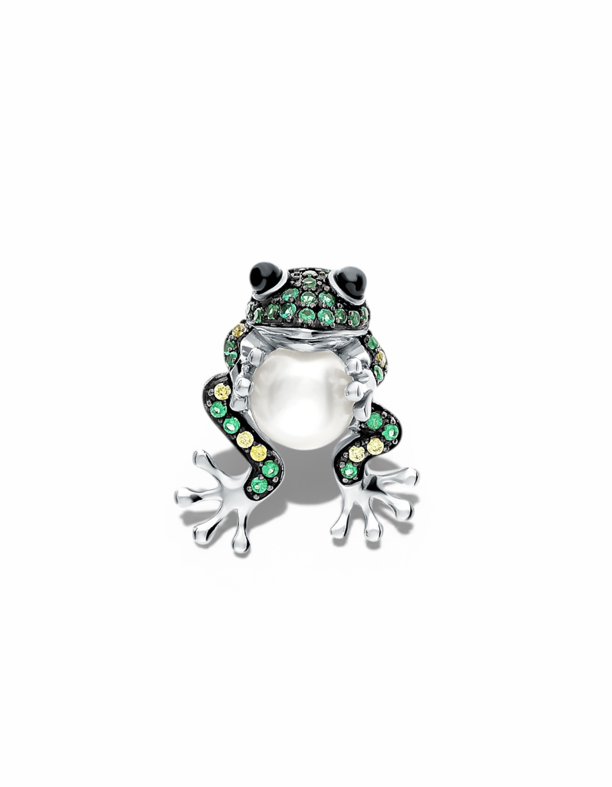 ANELLO RANA CON PERLA