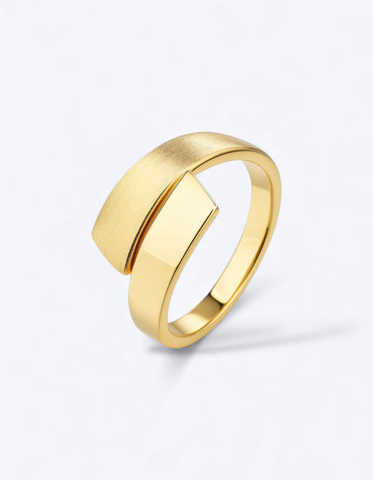 ANELLO ORO A FASCIA SOVRAPPOSTA