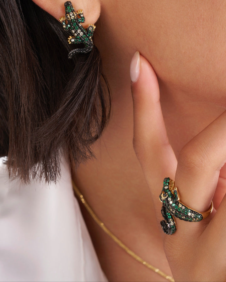 ORECCHINI COCCODRILLO