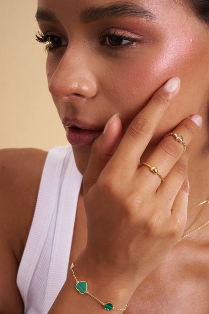 ANELLO MINIMAL CON CUORE LUCIDO