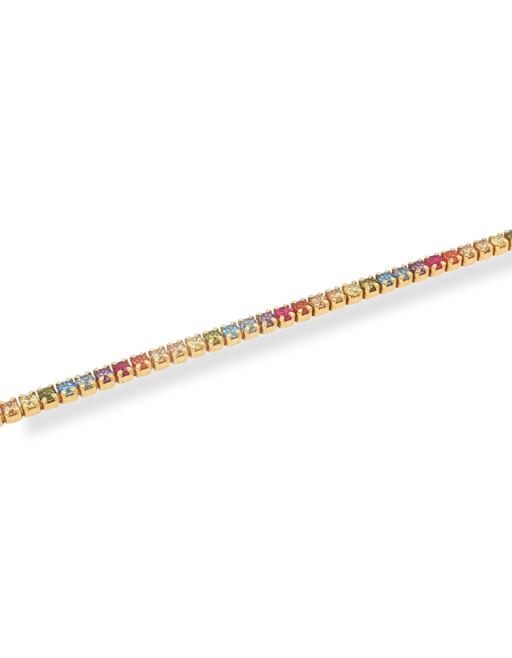 BRACCIALE TENNIS IN ARGENTO PLACCATO ORO 1,5MM