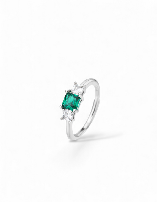 ANELLO CON ZIRCONE CENTRALE COLORATO