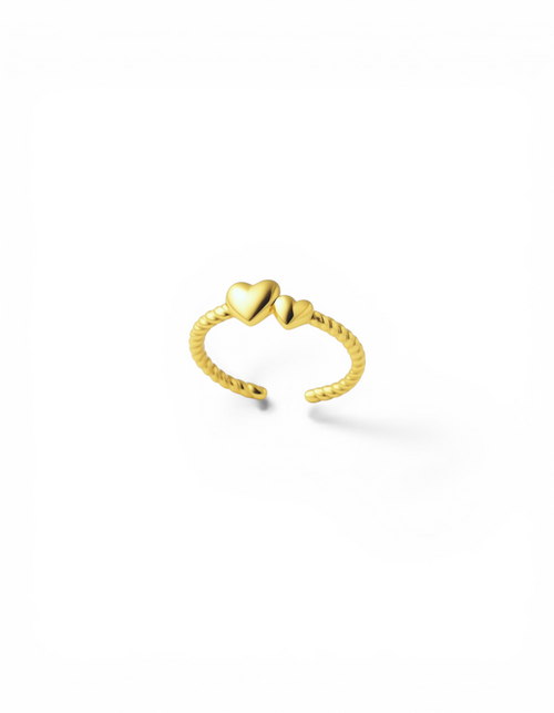 ANELLO MINIMAL DOUBLE HEART