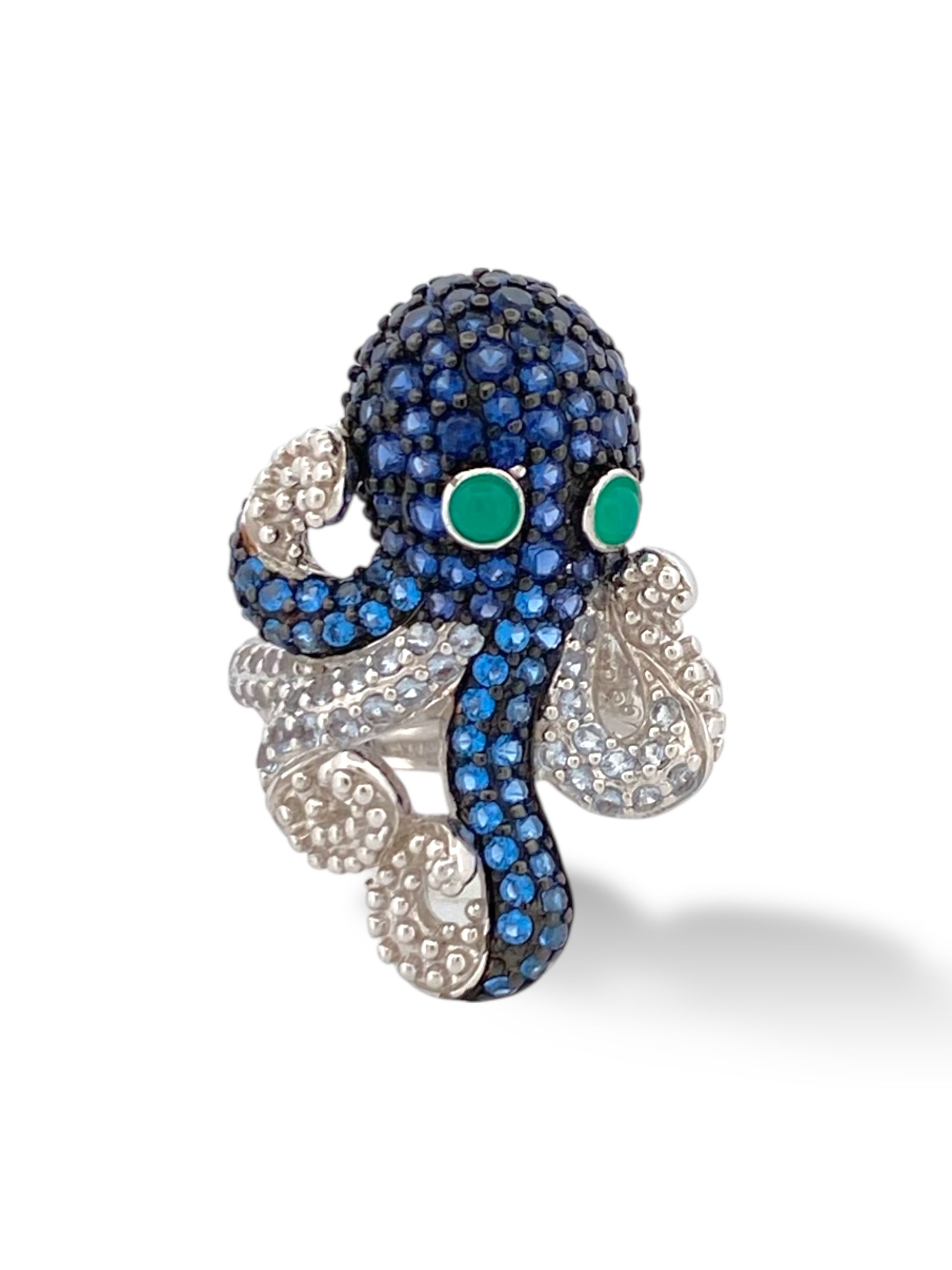 statement ring octopus silver
