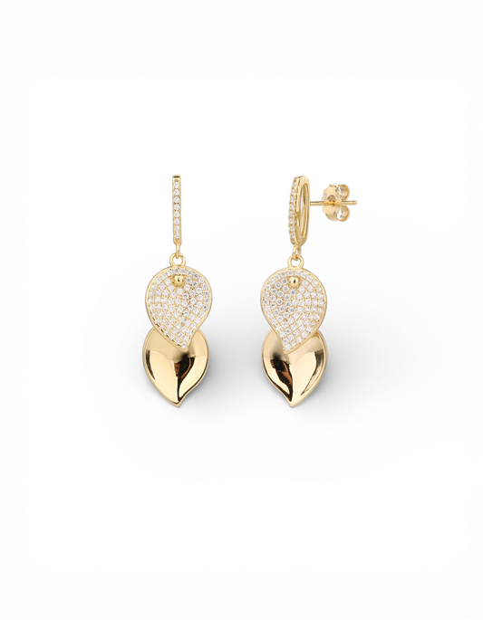 ORECCHINI DOUBLE LEAVES