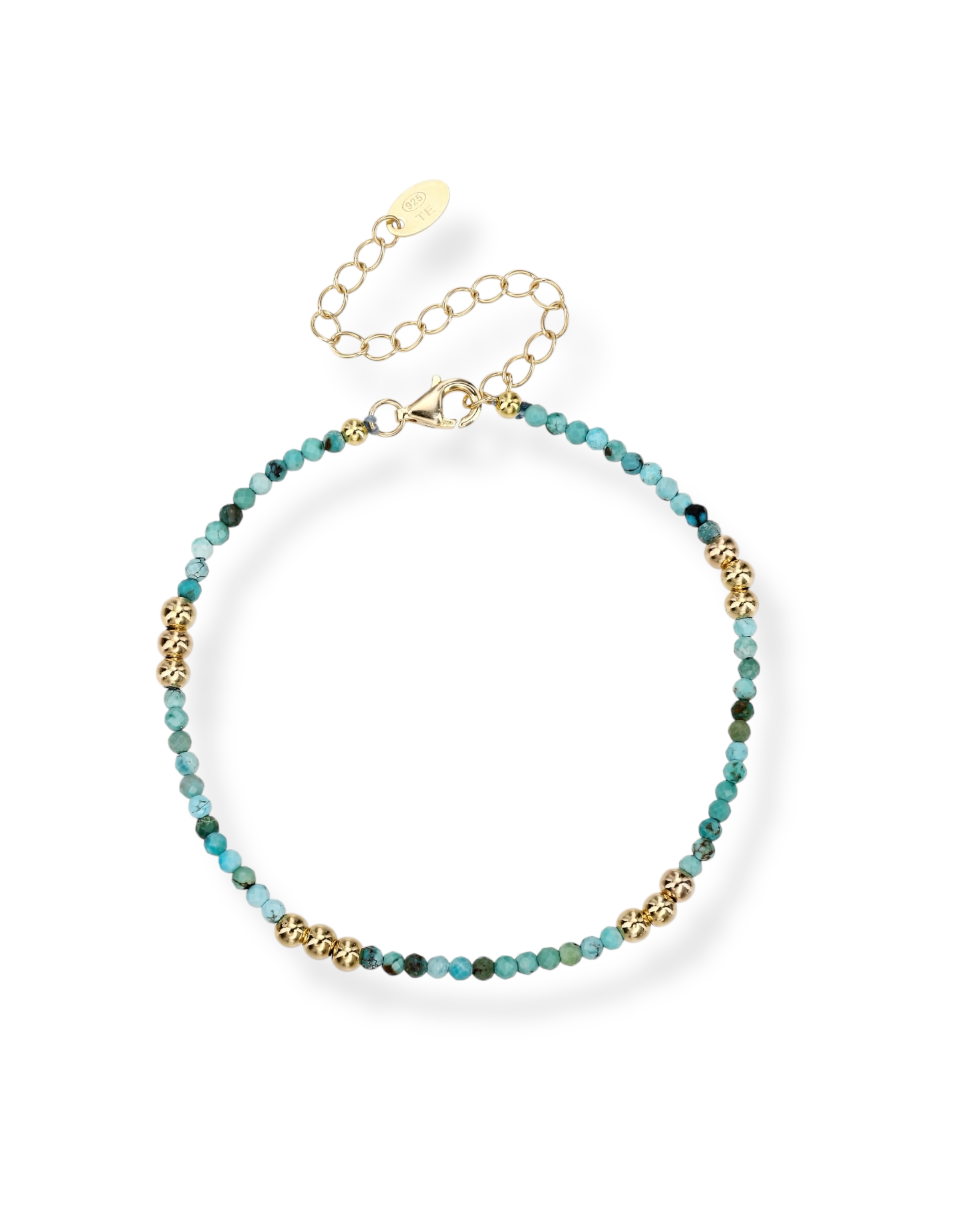 BRACCIALE TURQUOISE E DETTAGLI DORATI