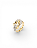 ANELLO ORO NODO CON PAVE' DI ZIRCONI