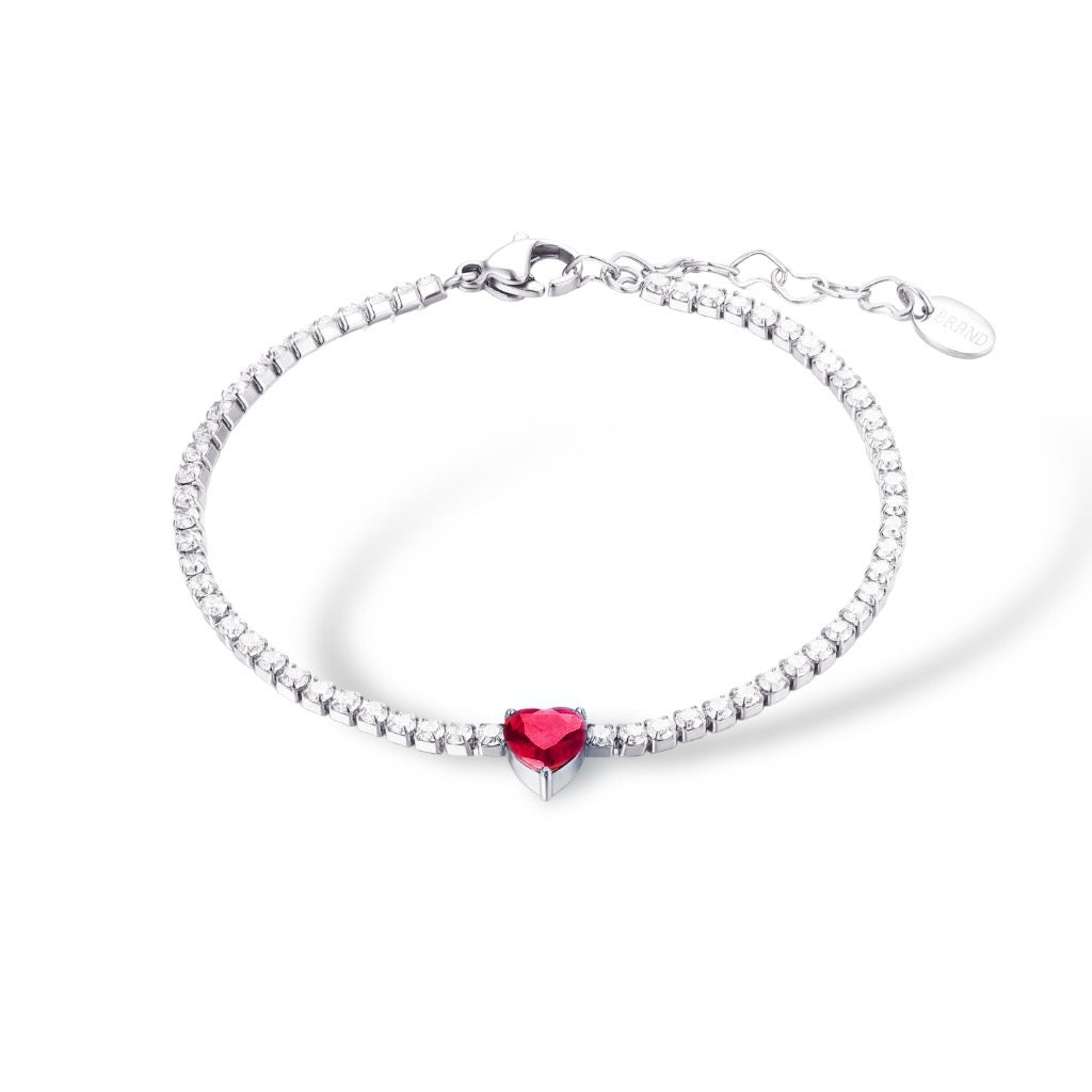 BRACCIALE TENNIS CON CUORE CENTRALE