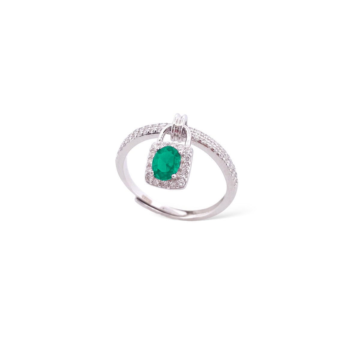 ANELLO CON LUCCHETTO VERDE