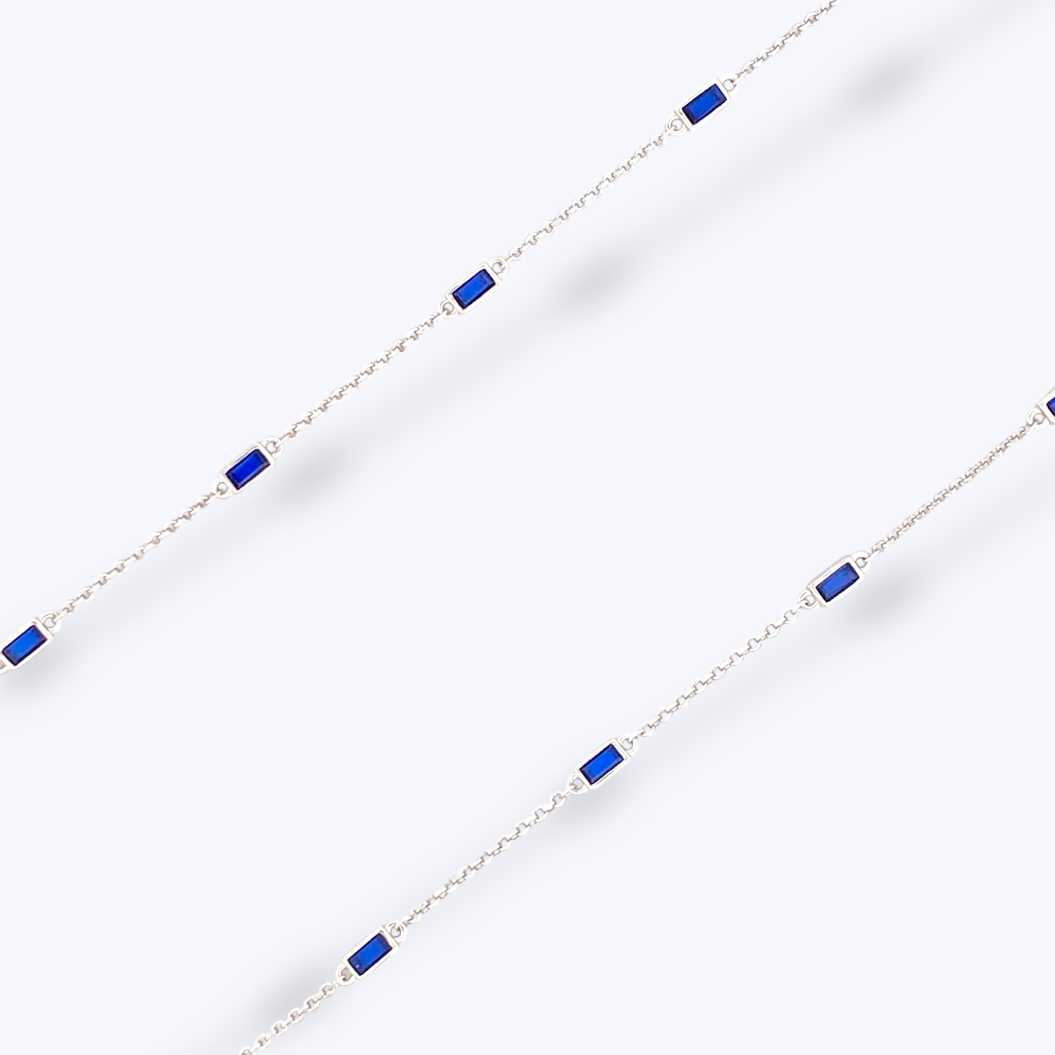 COLLANA BAGUETTE ZAFFIRO